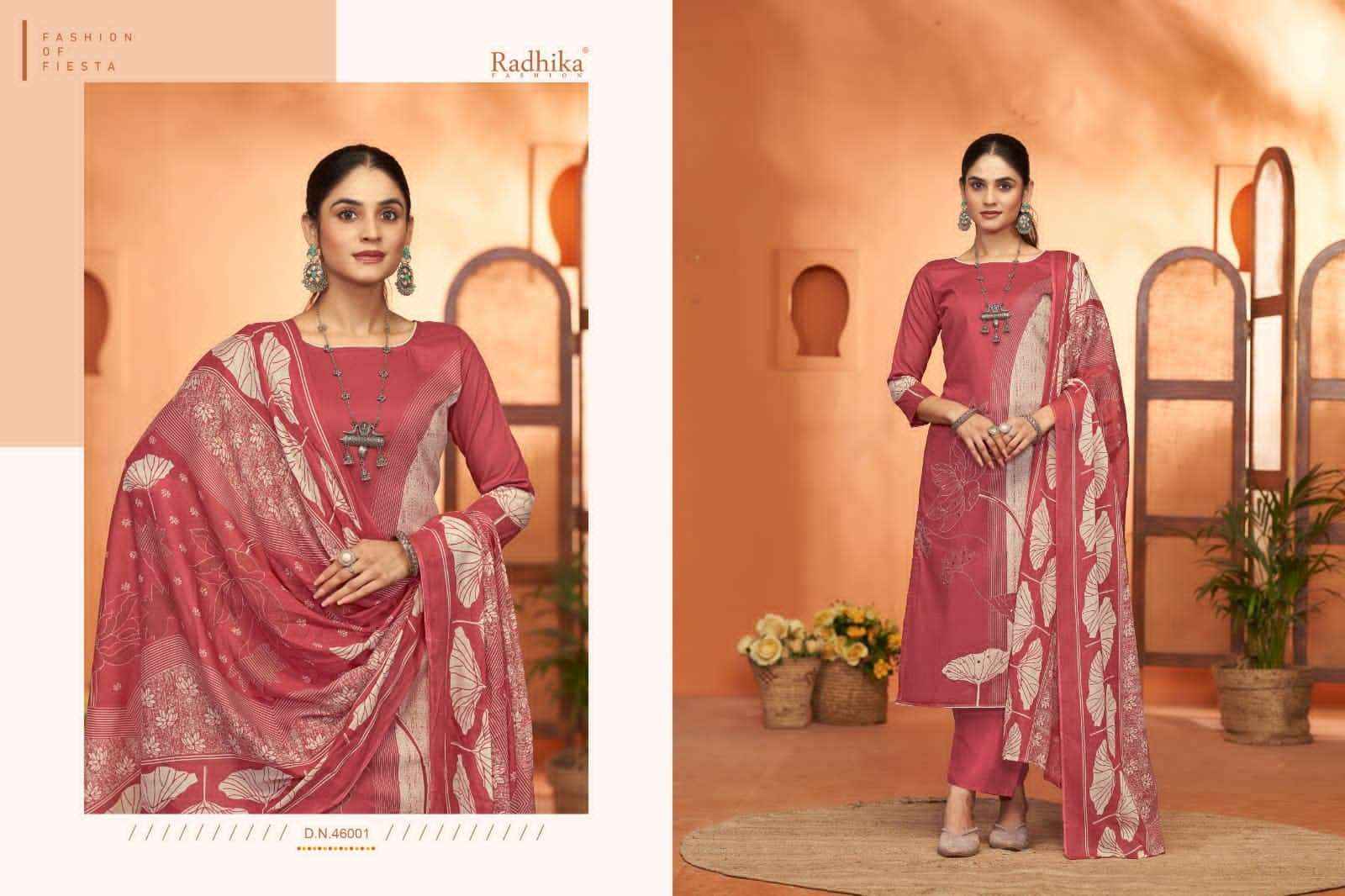 Radhika Fashion Azara Noori Lawn Cotton Dress Material (4 pcs Catalogue)