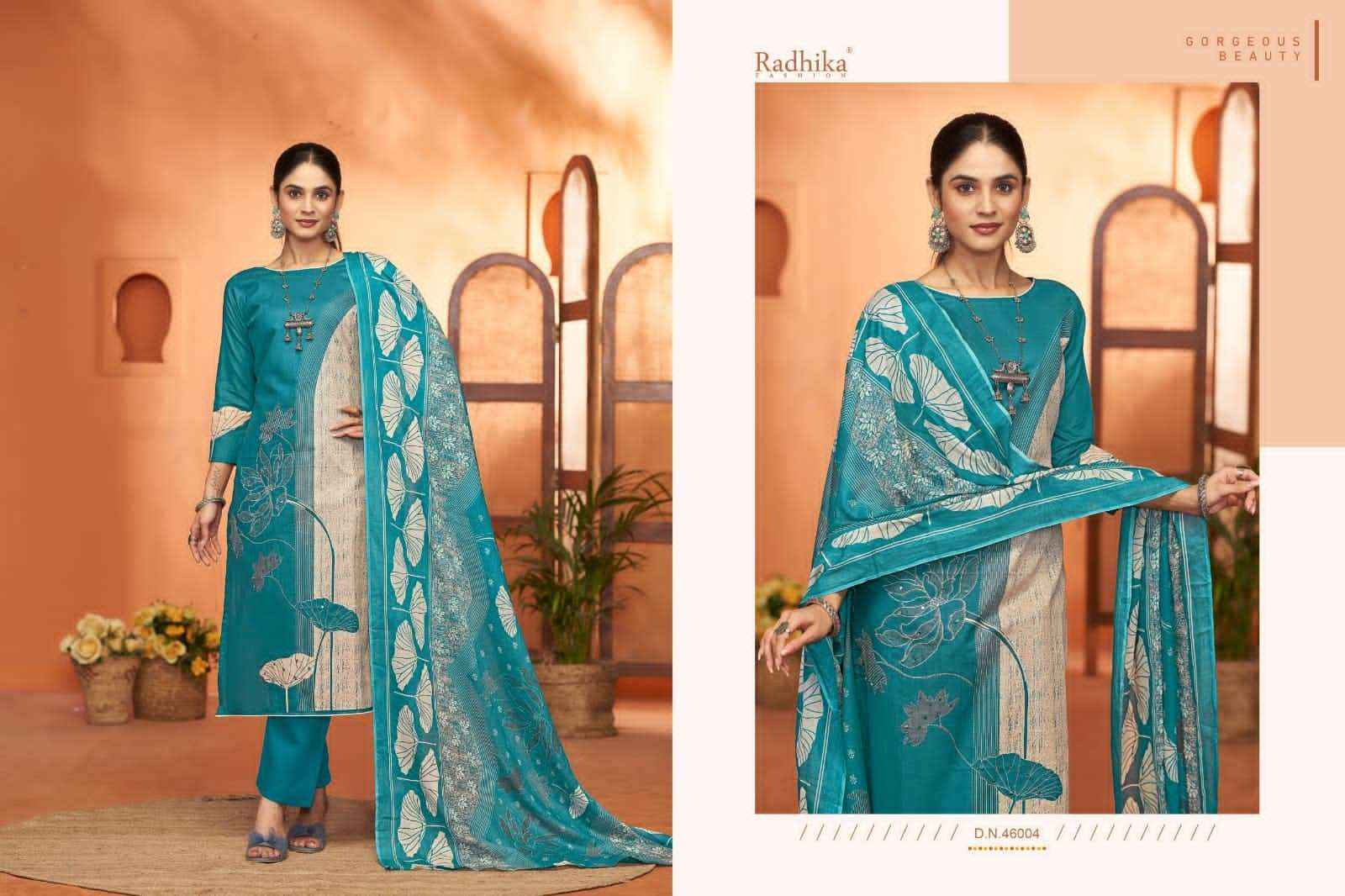 Radhika Fashion Azara Noori Lawn Cotton Dress Material (4 pcs Catalogue)