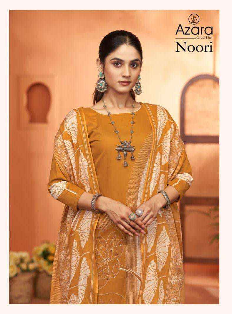 Radhika Fashion Azara Noori Lawn Cotton Dress Material (4 pcs Catalogue)
