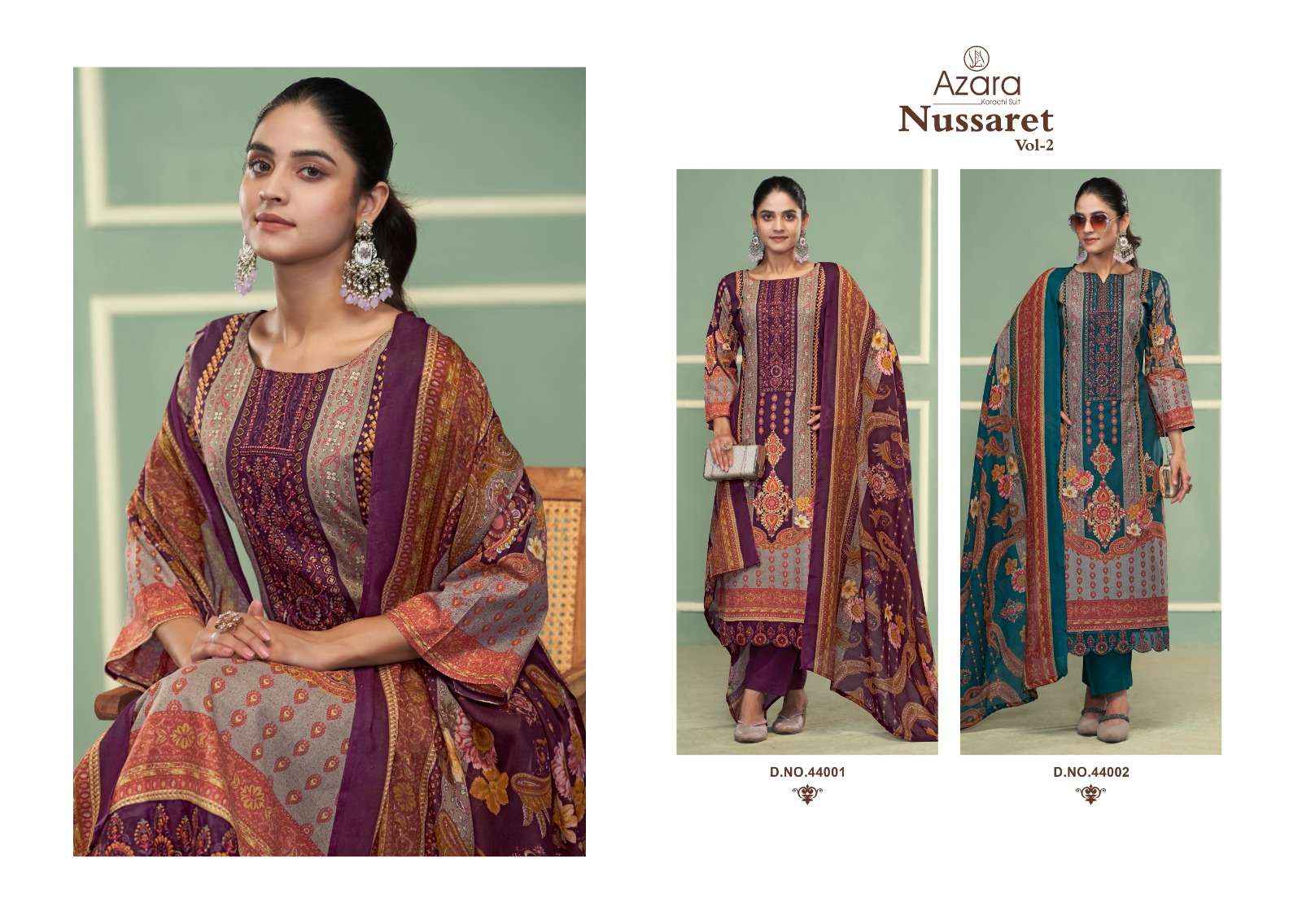 Radhika Fashion Azara Nushrat Vol 2 Cambric Cotton Dress Material 2 pcs Catalogue