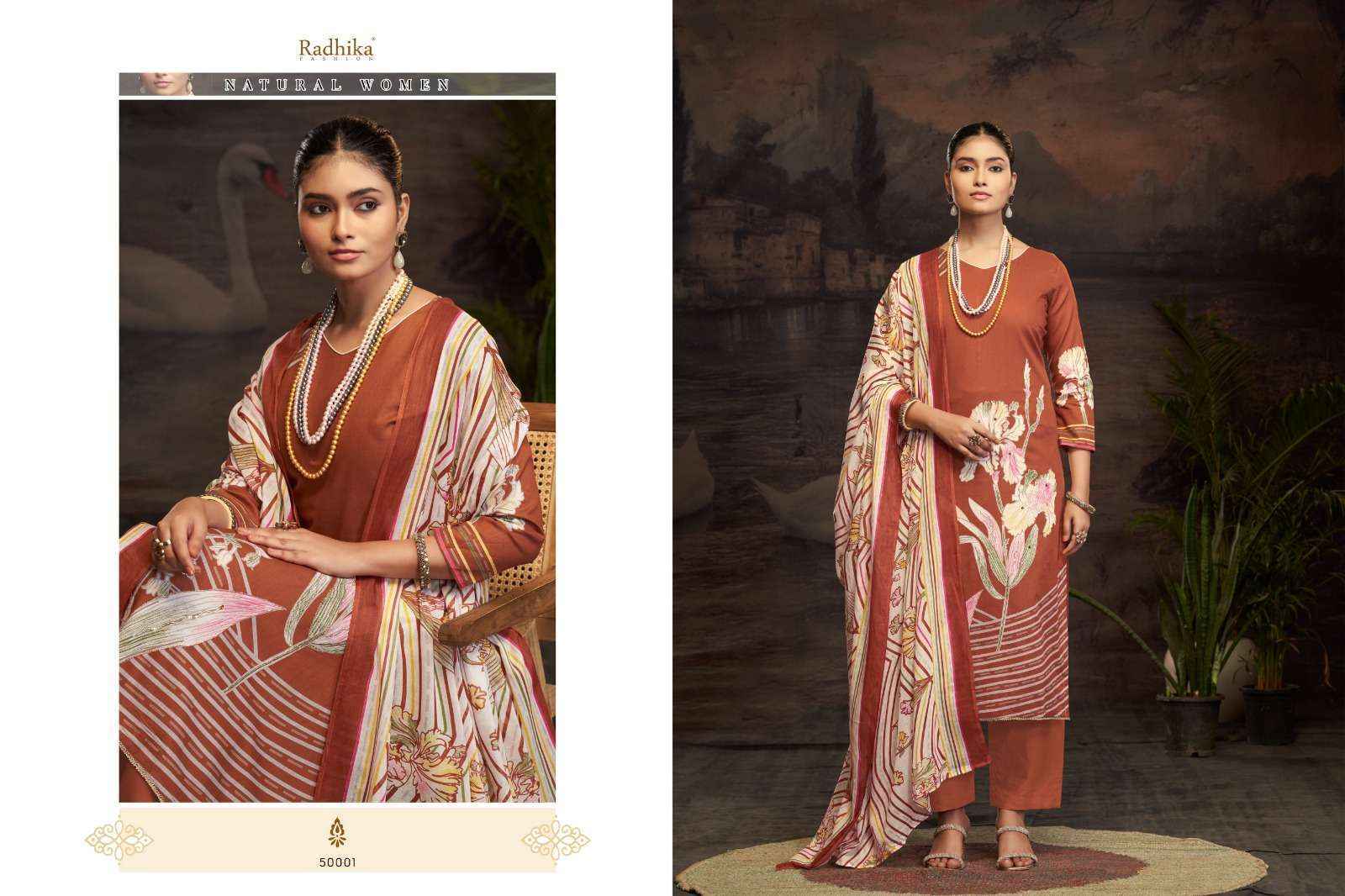 Radhika Fashion Azara Roshni Lawn Cotton Dress Material (4 pcs Catalogue)