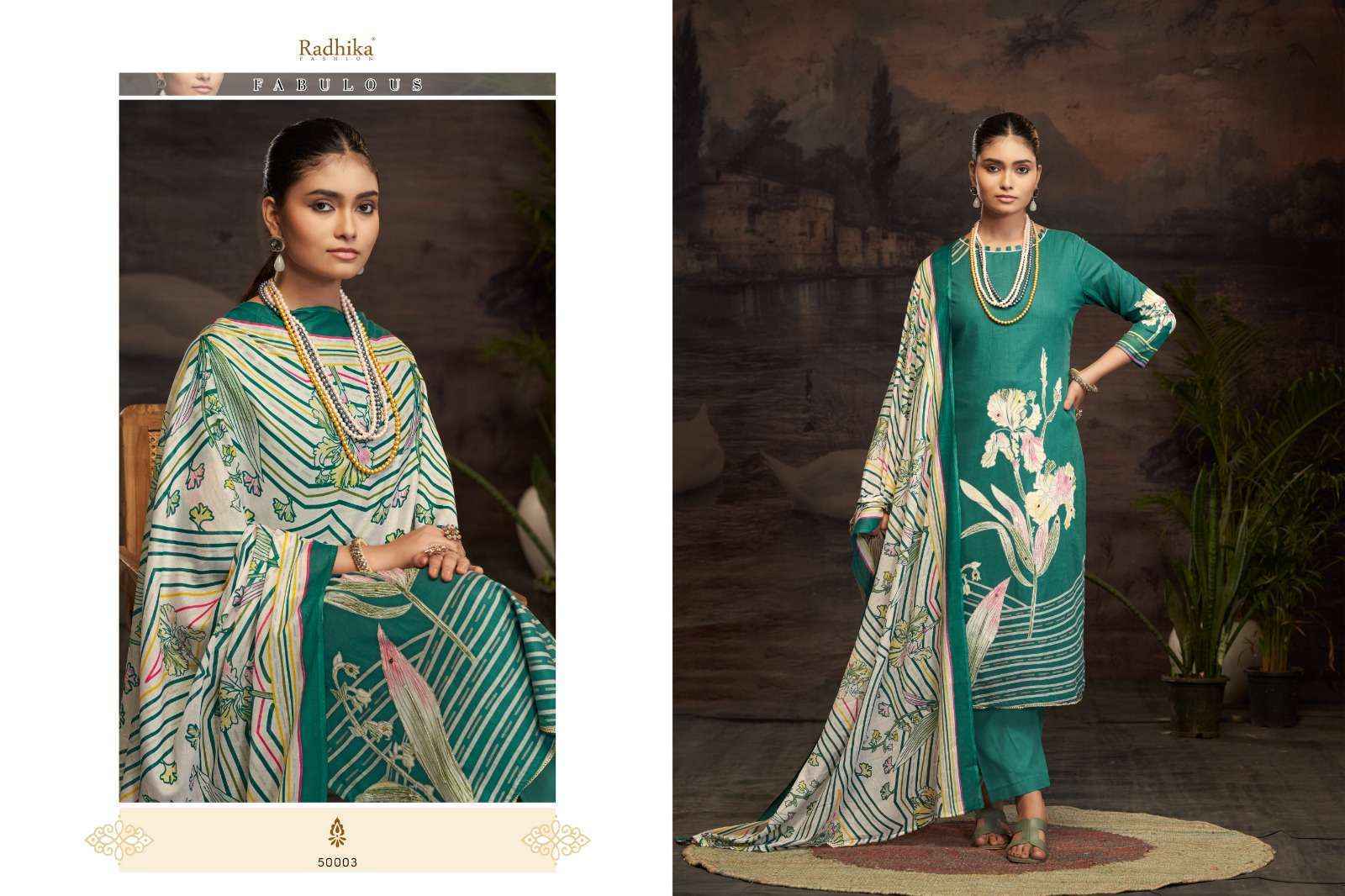 Radhika Fashion Azara Roshni Lawn Cotton Dress Material (4 pcs Catalogue)