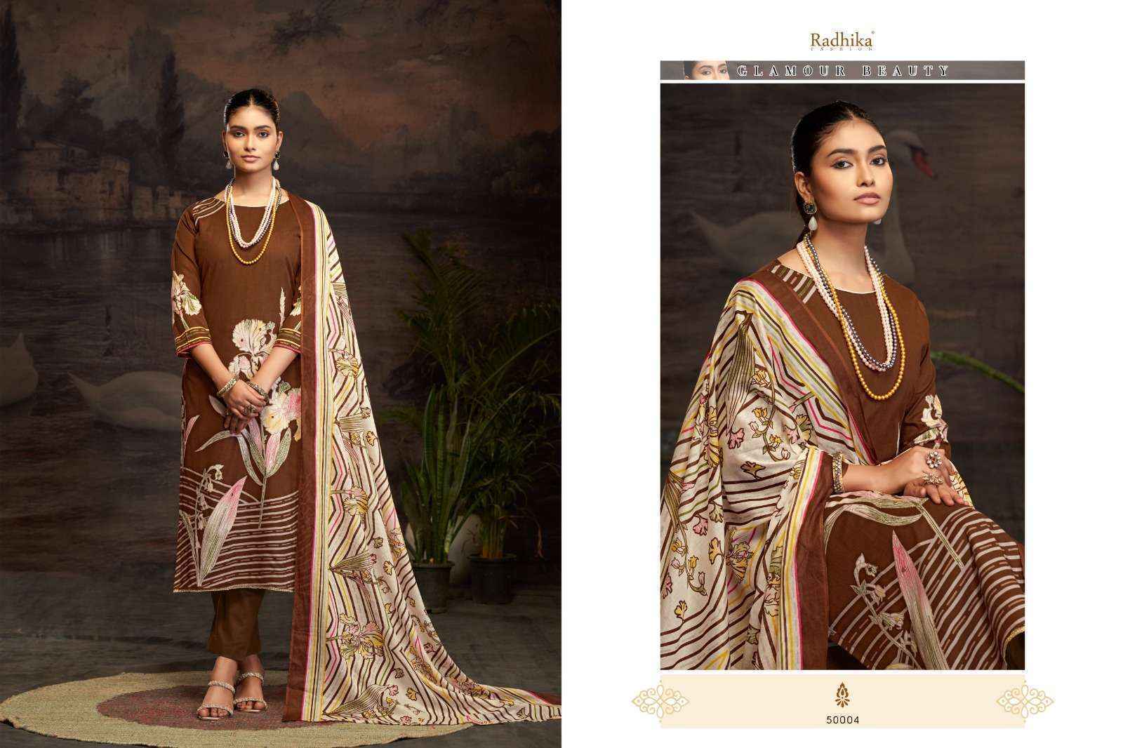 Radhika Fashion Azara Roshni Lawn Cotton Dress Material (4 pcs Catalogue)