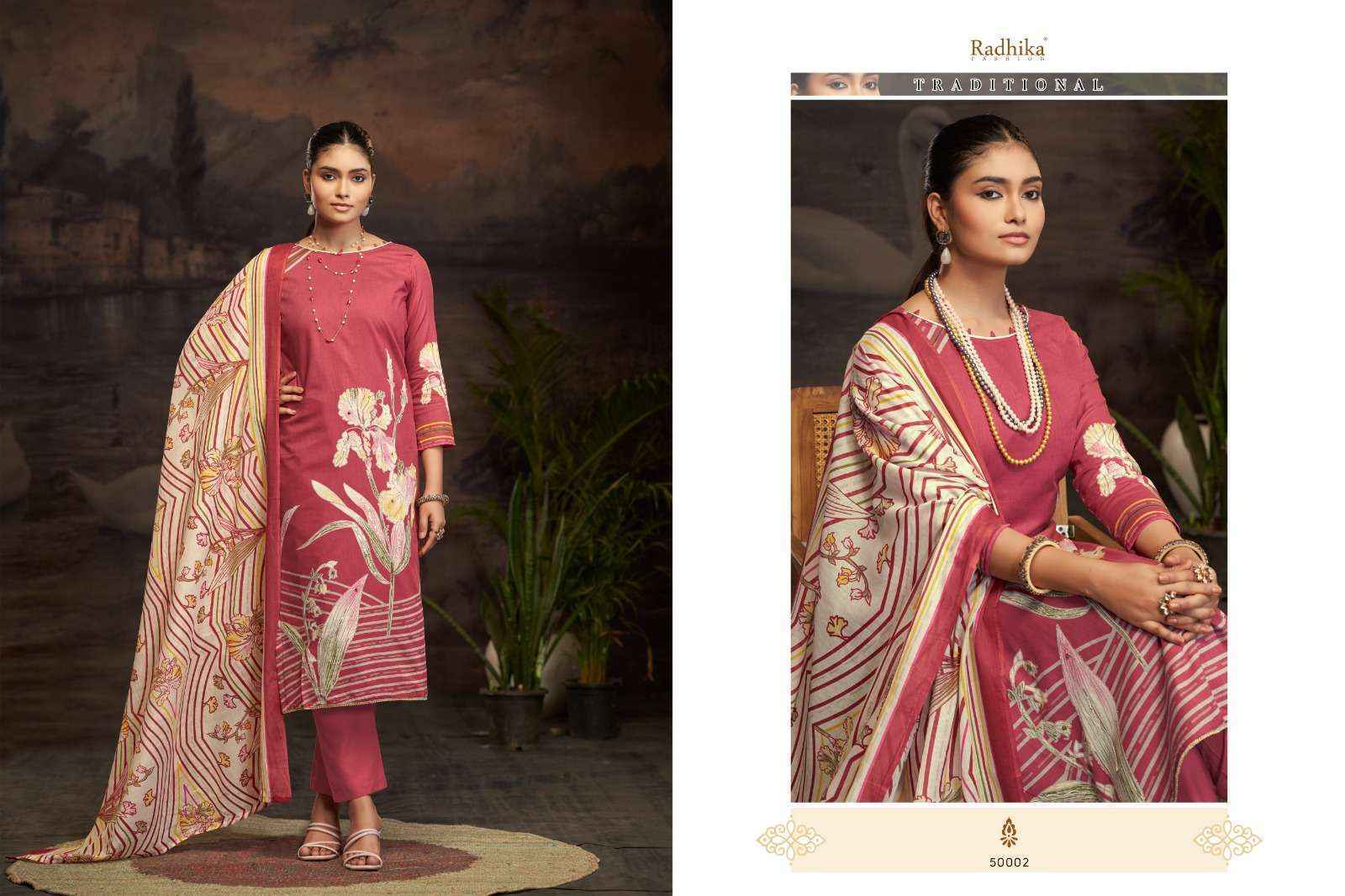 Radhika Fashion Azara Roshni Lawn Cotton Dress Material (4 pcs Catalogue)