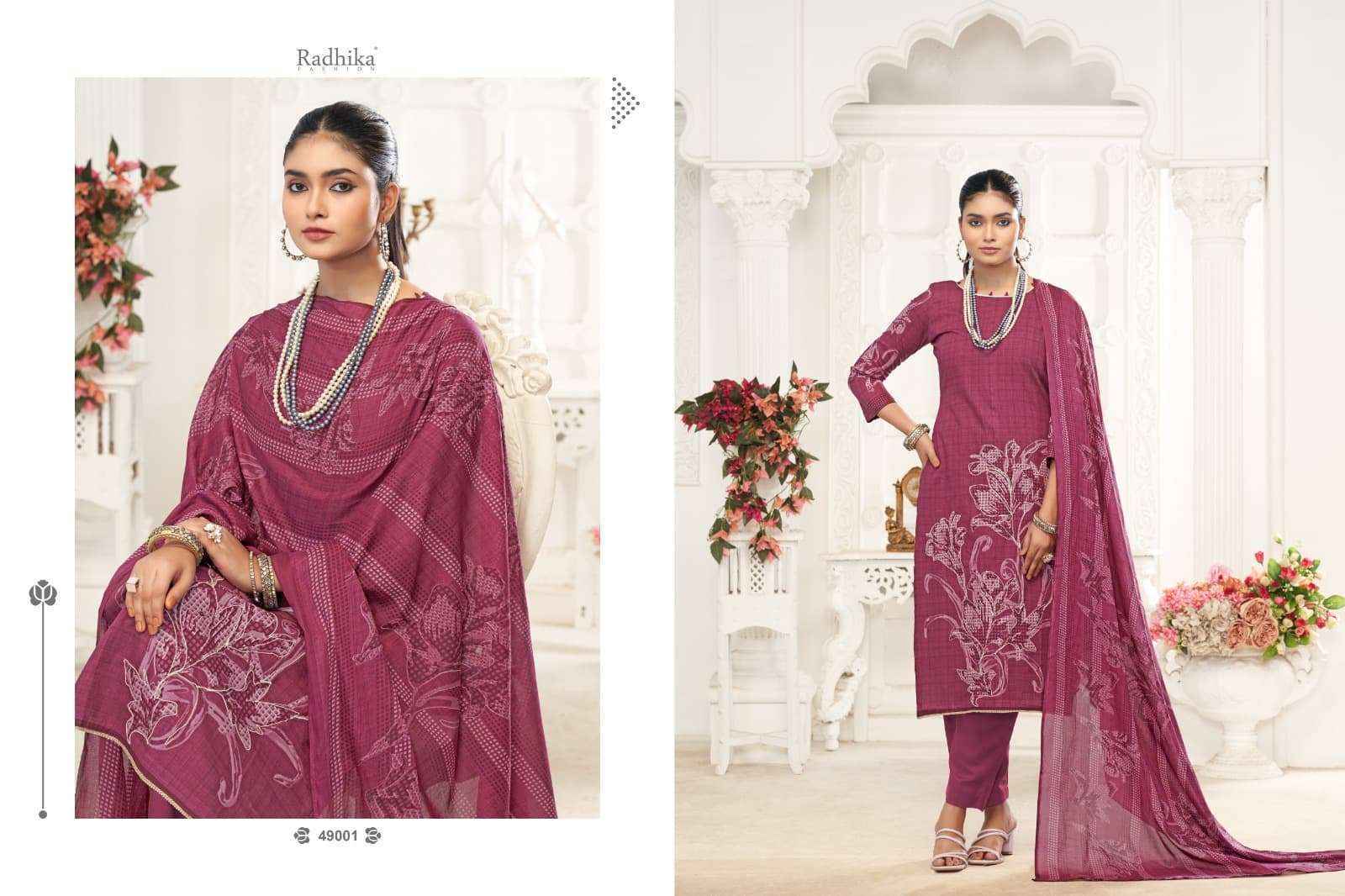 Radhika Fashion Azara Saloni Lawn Cotton Dress Material (4 pcs Catalogue)