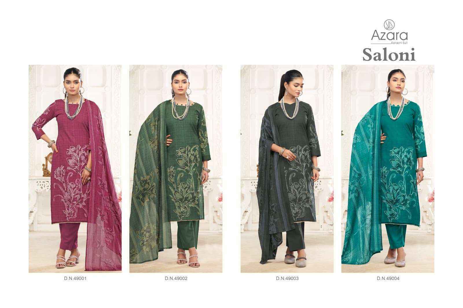 Radhika Fashion Azara Saloni Lawn Cotton Dress Material (4 pcs Catalogue)