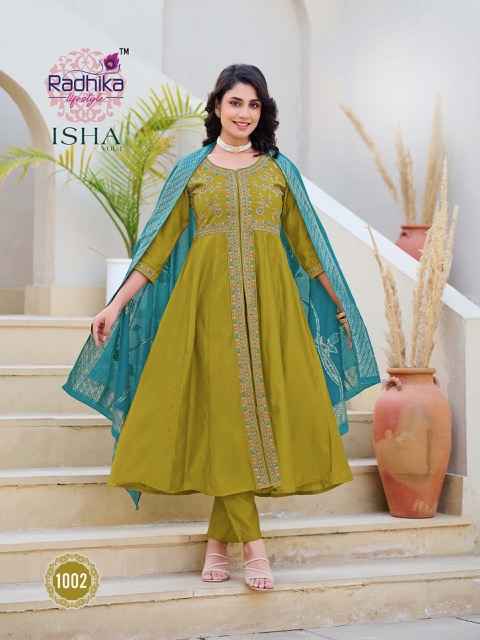 Radhika Lifestyle Isha Vol-1 Roman Silk Readymade Suit (4 pcs Catalogue)