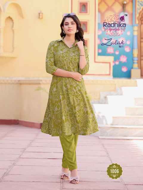 Radhika Lifestyle Zalak Vol-1 Rayon Co ord Set (6 pcs Catalogue)