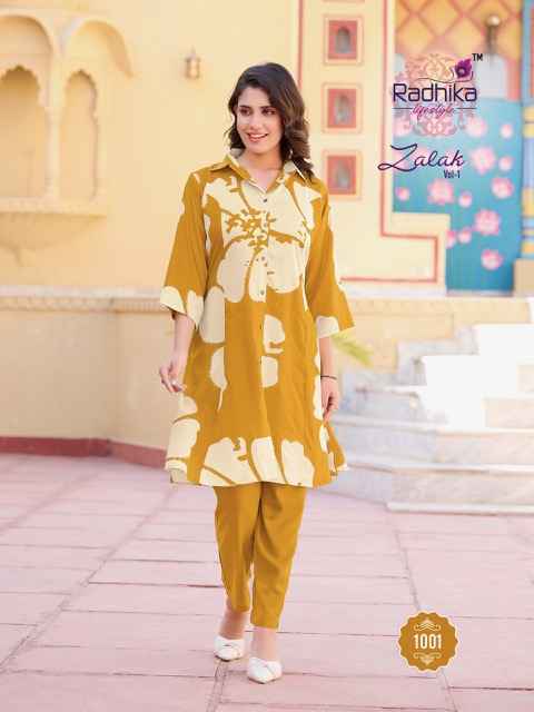 Radhika Lifestyle Zalak Vol-1 Rayon Co ord Set (6 pcs Catalogue)