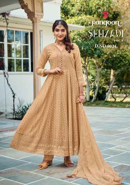 Rangoon Sehzadi Vol-2 Schiffli Georgette Readymade Suit (4 pcs Catalogue)