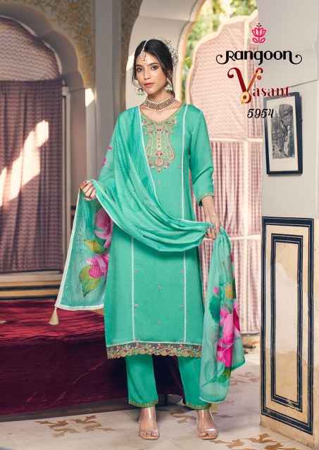 Rangoon Vasant Viscouse Kurti Combo 4 pcs Catalogue