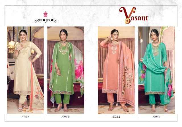 Rangoon Vasant Viscouse Kurti Combo 4 pcs Catalogue