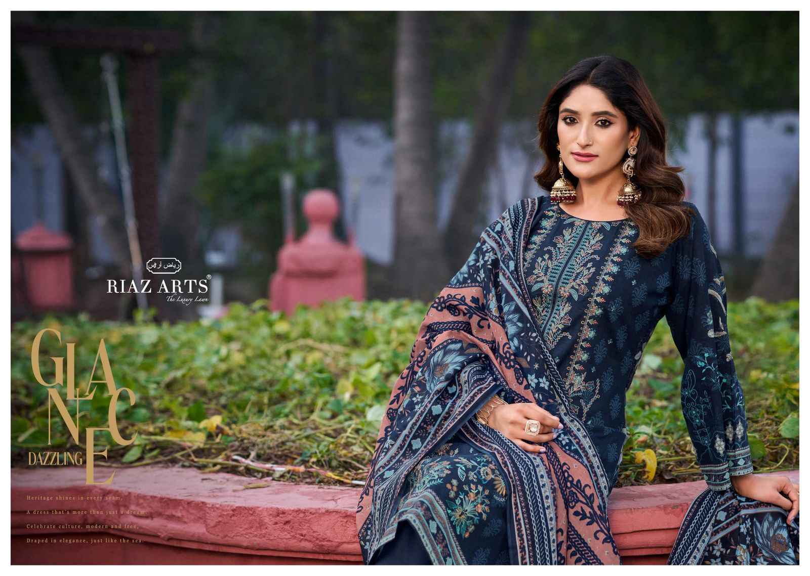 Riaz Arts Elan Vol 2 Karachi Lawn Dress Material 6 pcs Catalogue