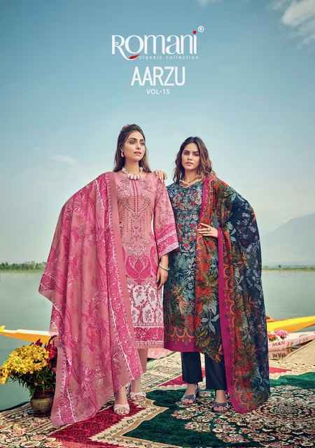 Romani Aarzu Vol-15 Cotton Dress Material (8 pcs Catalogue)