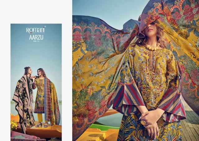 Romani Aarzu Vol-15 Cotton Dress Material (8 pcs Catalogue)