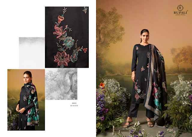 Rupali Fashion Guldasta Jam Satin Dress Material (6 pcs Catalogue)