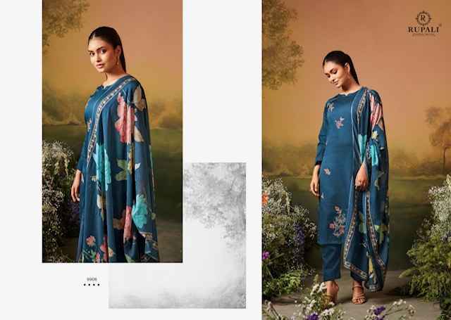 Rupali Fashion Guldasta Jam Satin Dress Material (6 pcs Catalogue)