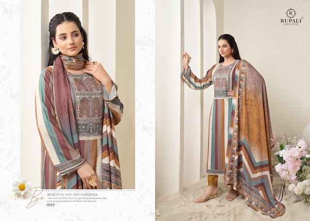 Rupali Fashion Leela Viscouse Musline Dress Material (6 pcs Catalogue)