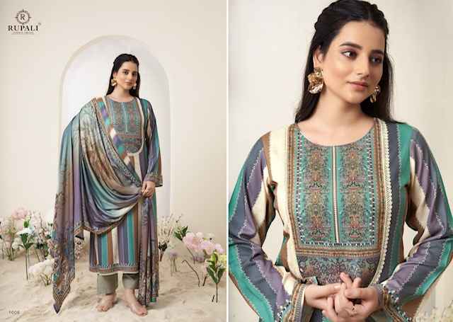 Rupali Fashion Leela Viscouse Musline Dress Material (6 pcs Catalogue)