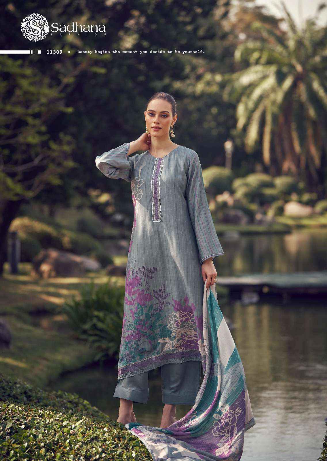 Sadhna Fashion Iliana Musline Silk Dress Material (8 pcs Catalogue)