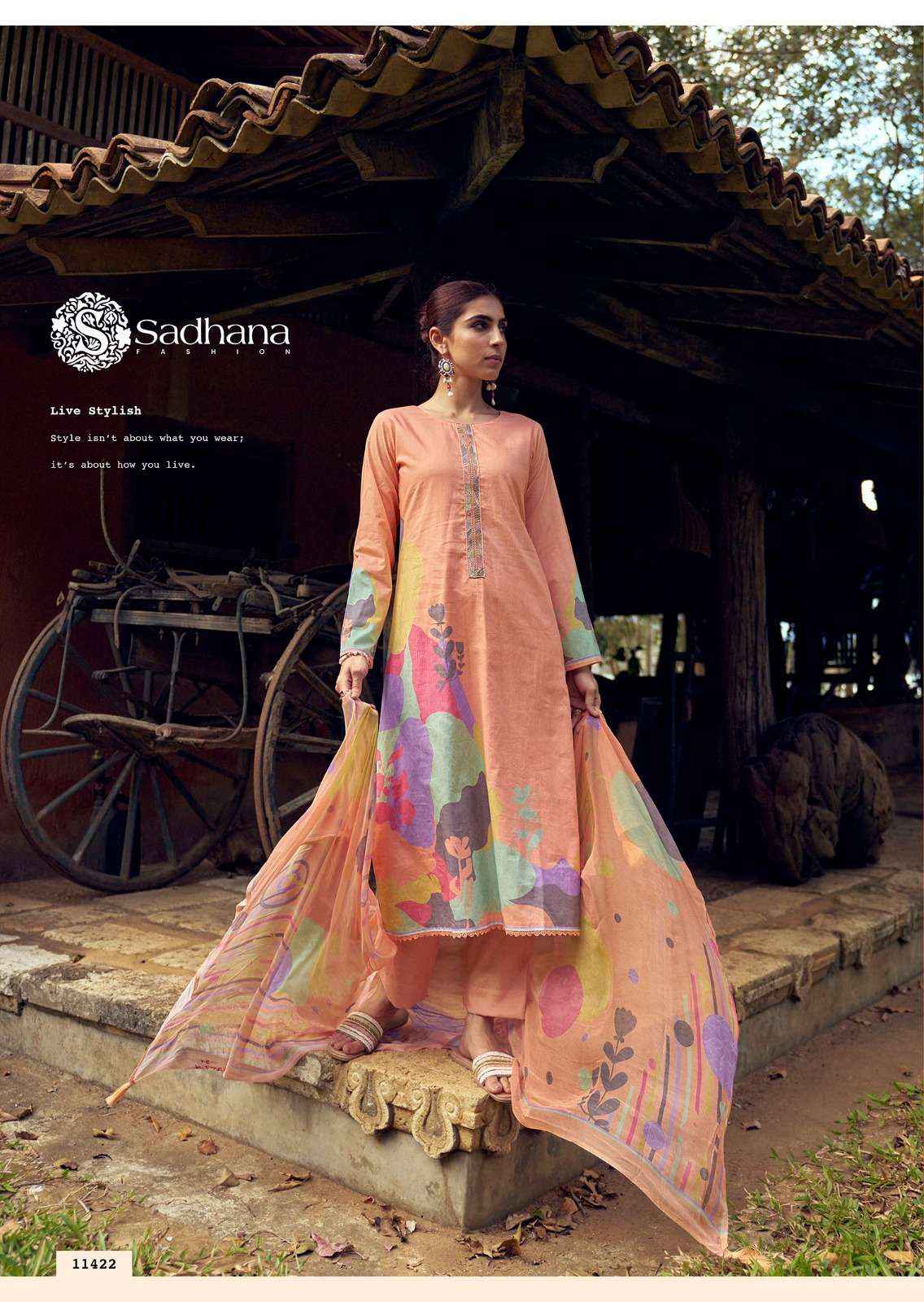 Sadhna Fashion Nasrin Lawn Cotton Dress Material 6 pcs Catalogue