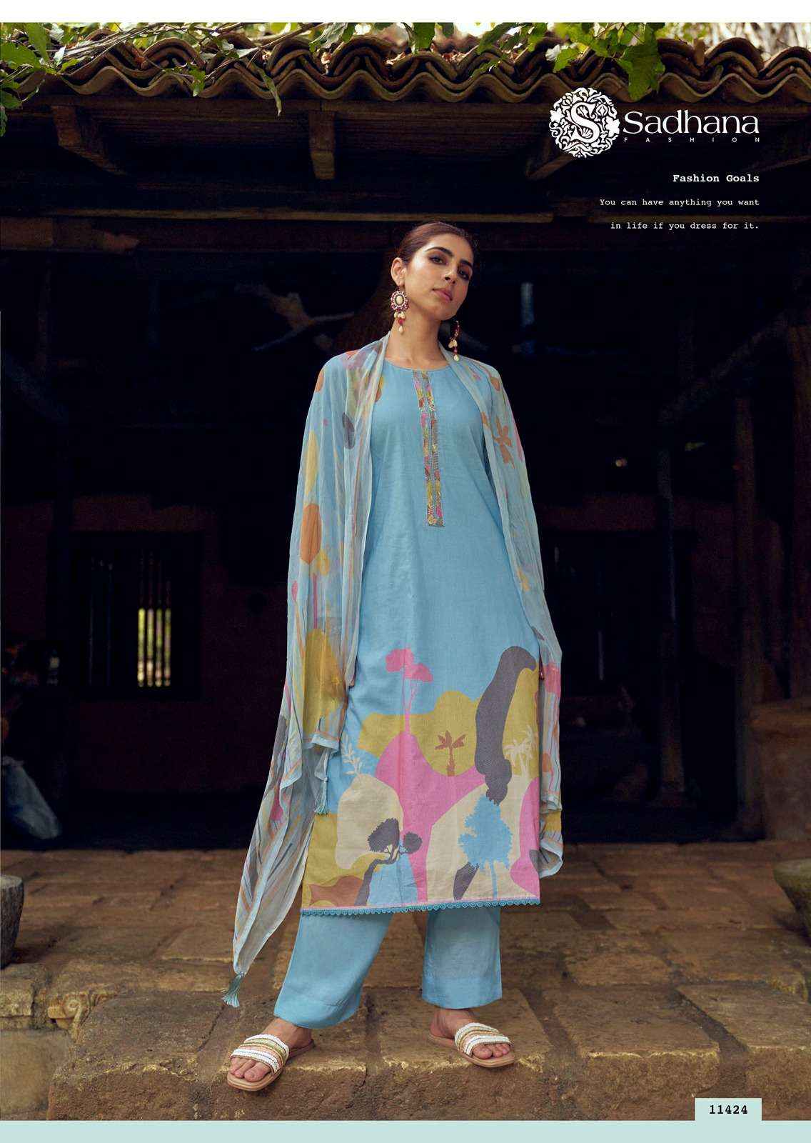 Sadhna Fashion Nasrin Lawn Cotton Dress Material 6 pcs Catalogue