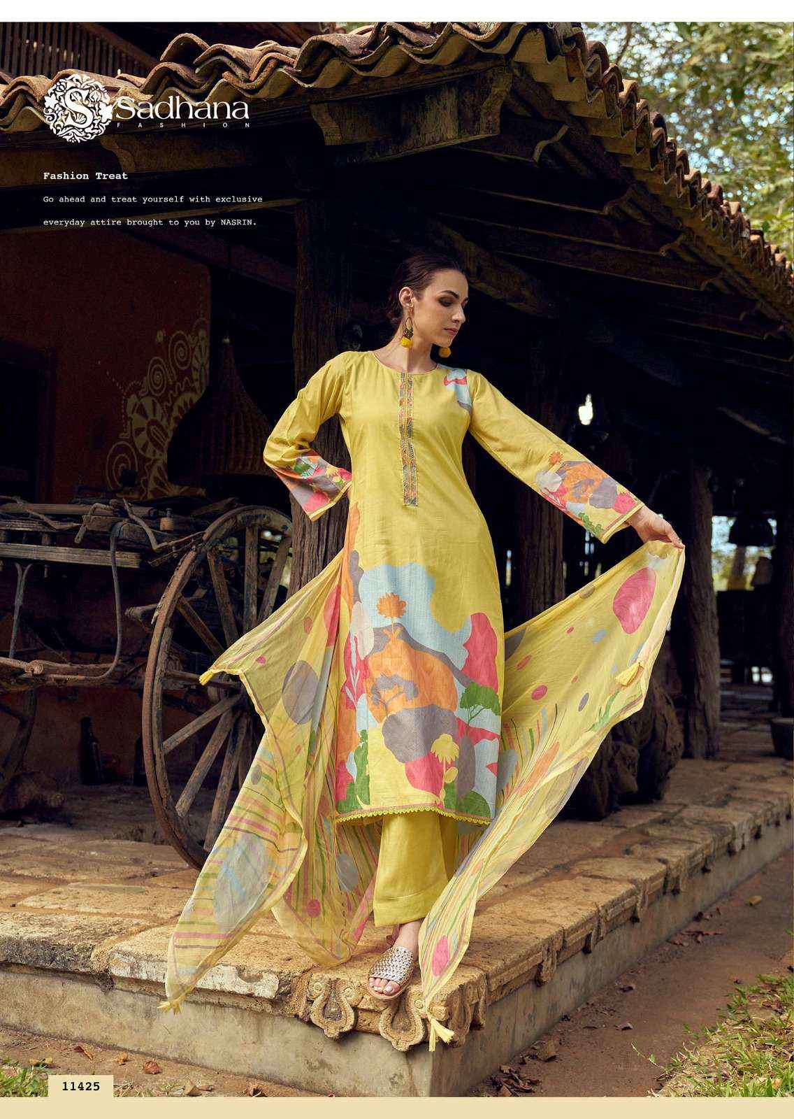 Sadhna Fashion Nasrin Lawn Cotton Dress Material 6 pcs Catalogue