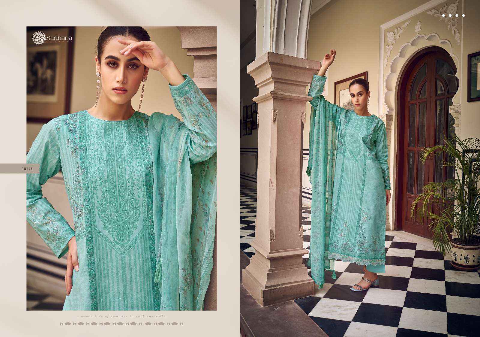 Sadhna Fashion Zaira Lawn Cotton Dress Material 8 pcs Catalogue