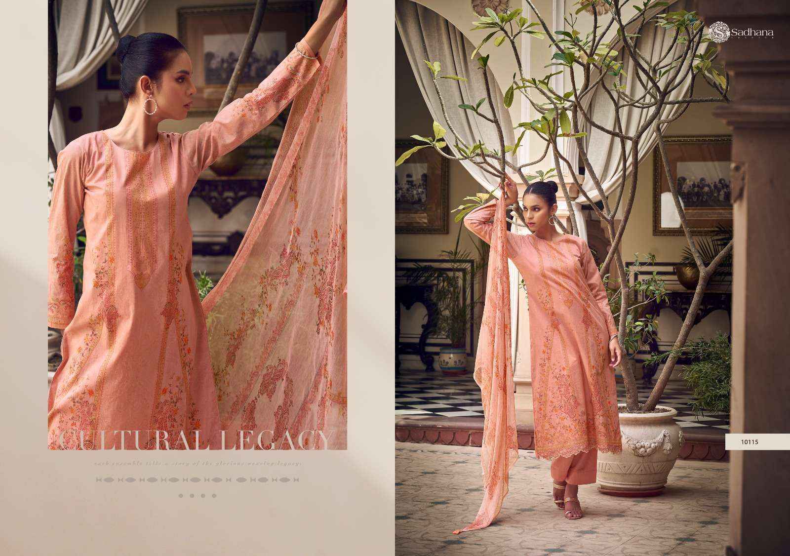 Sadhna Fashion Zaira Lawn Cotton Dress Material 8 pcs Catalogue