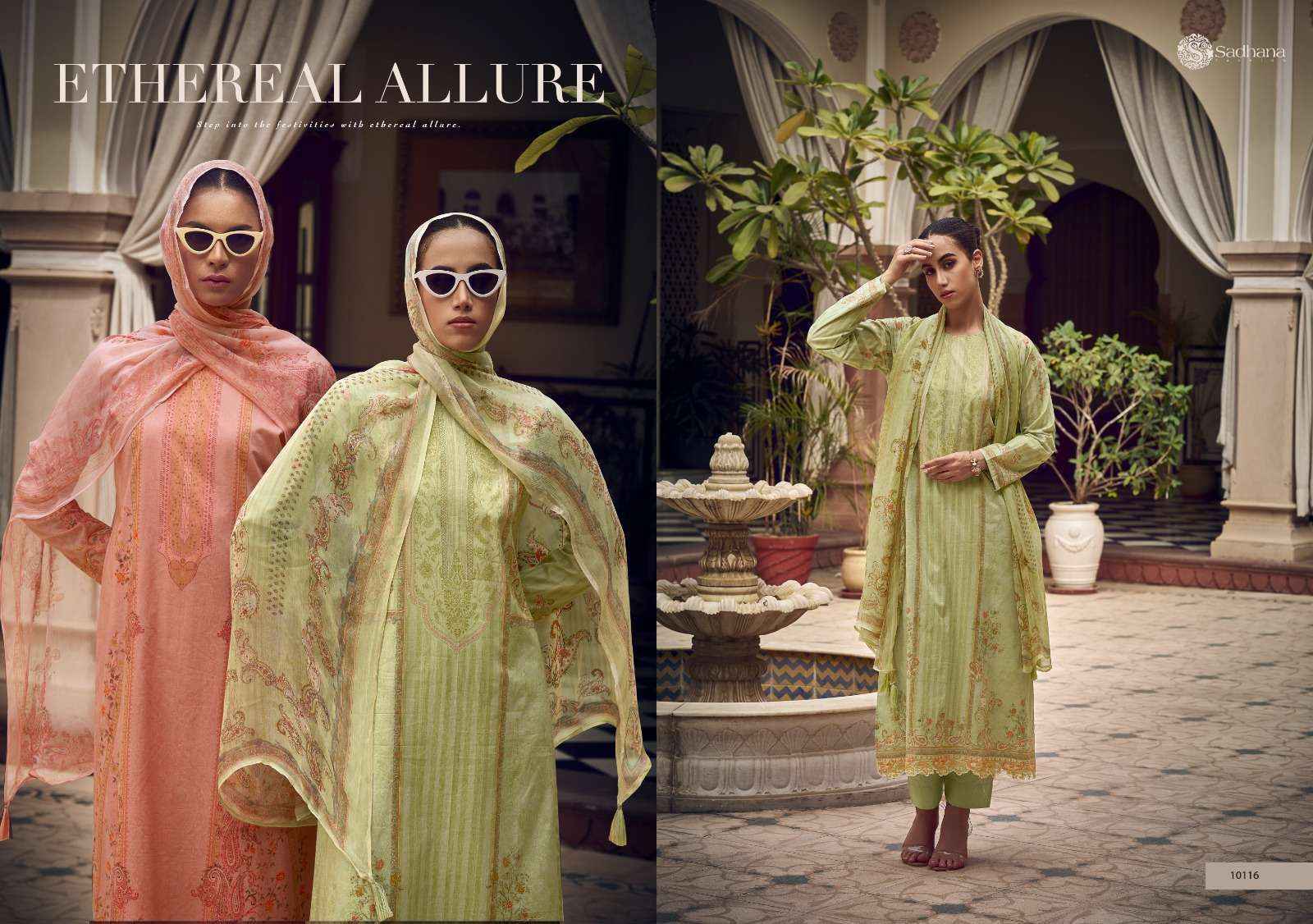 Sadhna Fashion Zaira Lawn Cotton Dress Material 8 pcs Catalogue