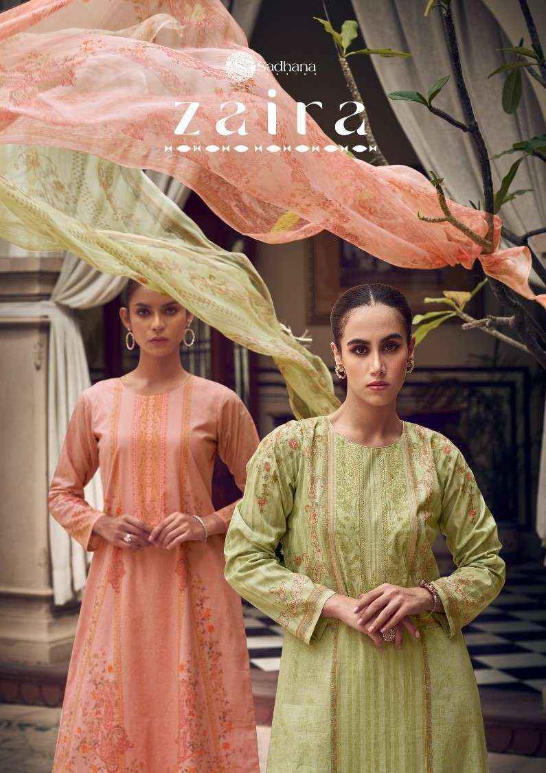 Sadhna Fashion Zaira Lawn Cotton Dress Material 8 pcs Catalogue