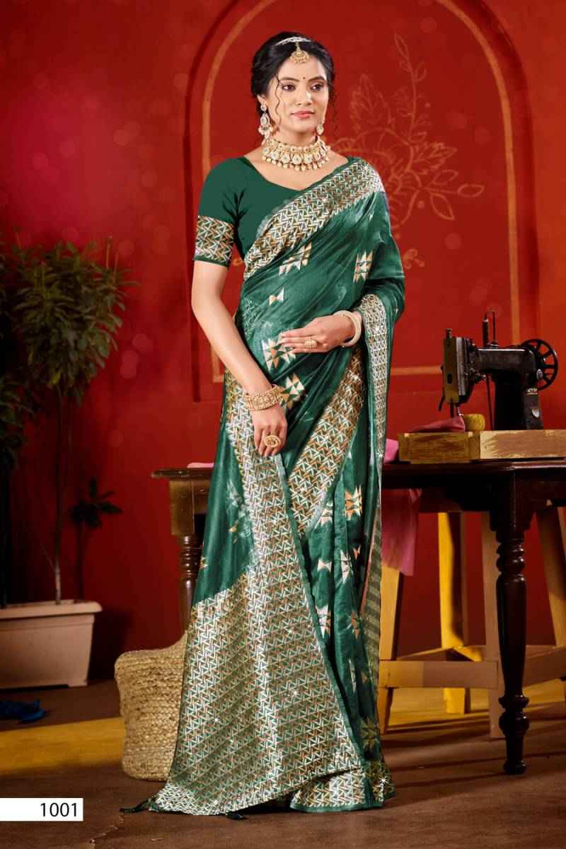 Saroj Pragati Vol-1 Organza Swarovski Saree (6 pcs Catalogue)