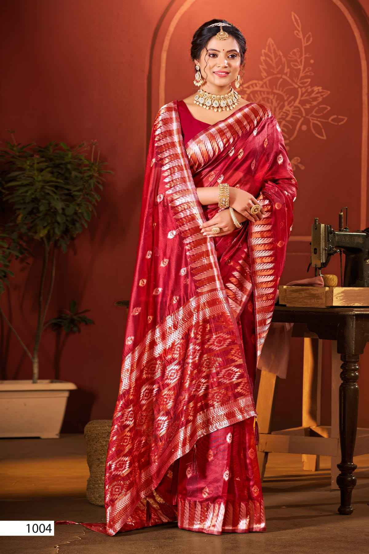 Saroj Pragati Vol-2 Organza Swarovski Saree (6 pcs Catalogue)