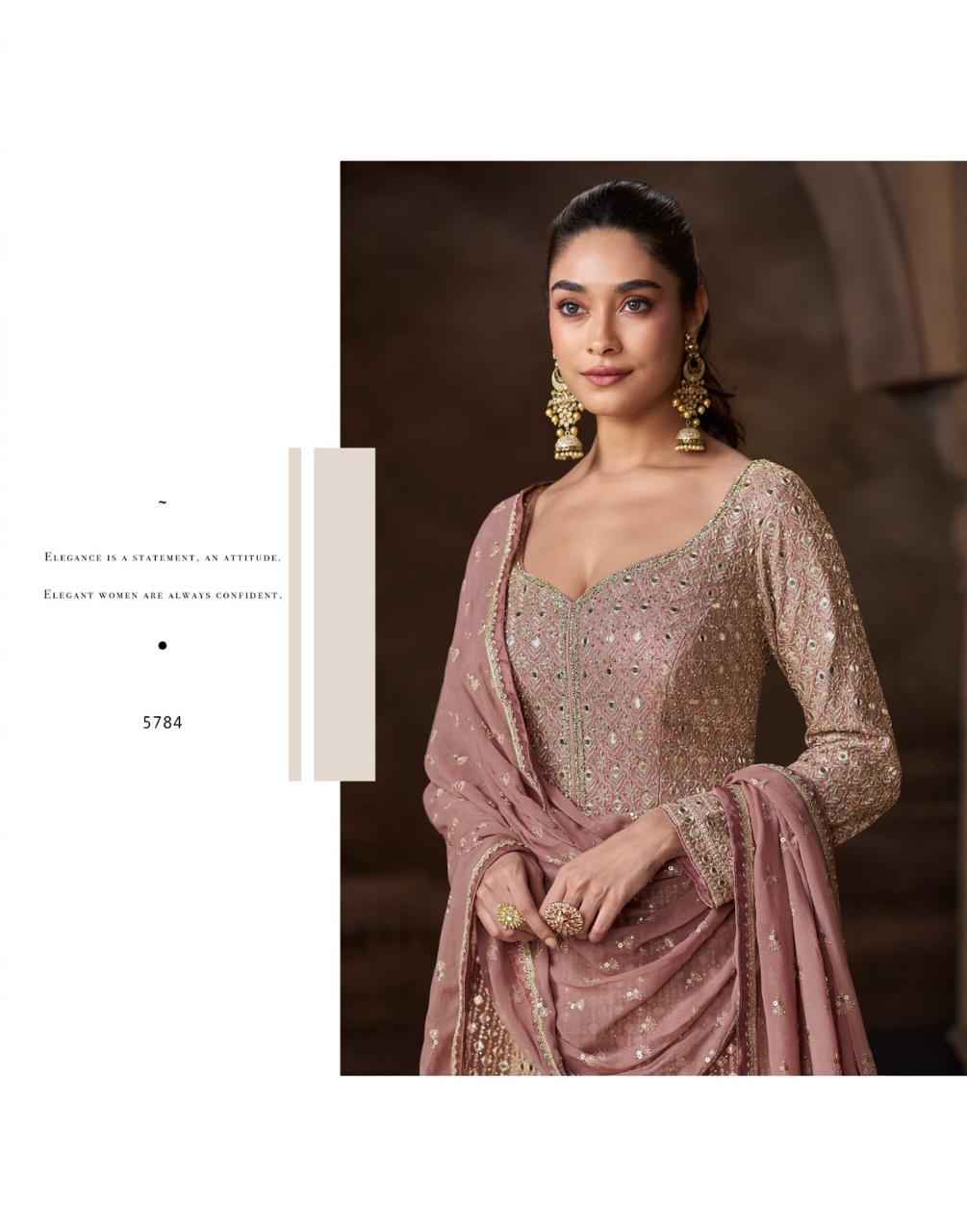 Sayuri Designer Avni Readymade Chinon Silk Dress 3 pcs Catalogue