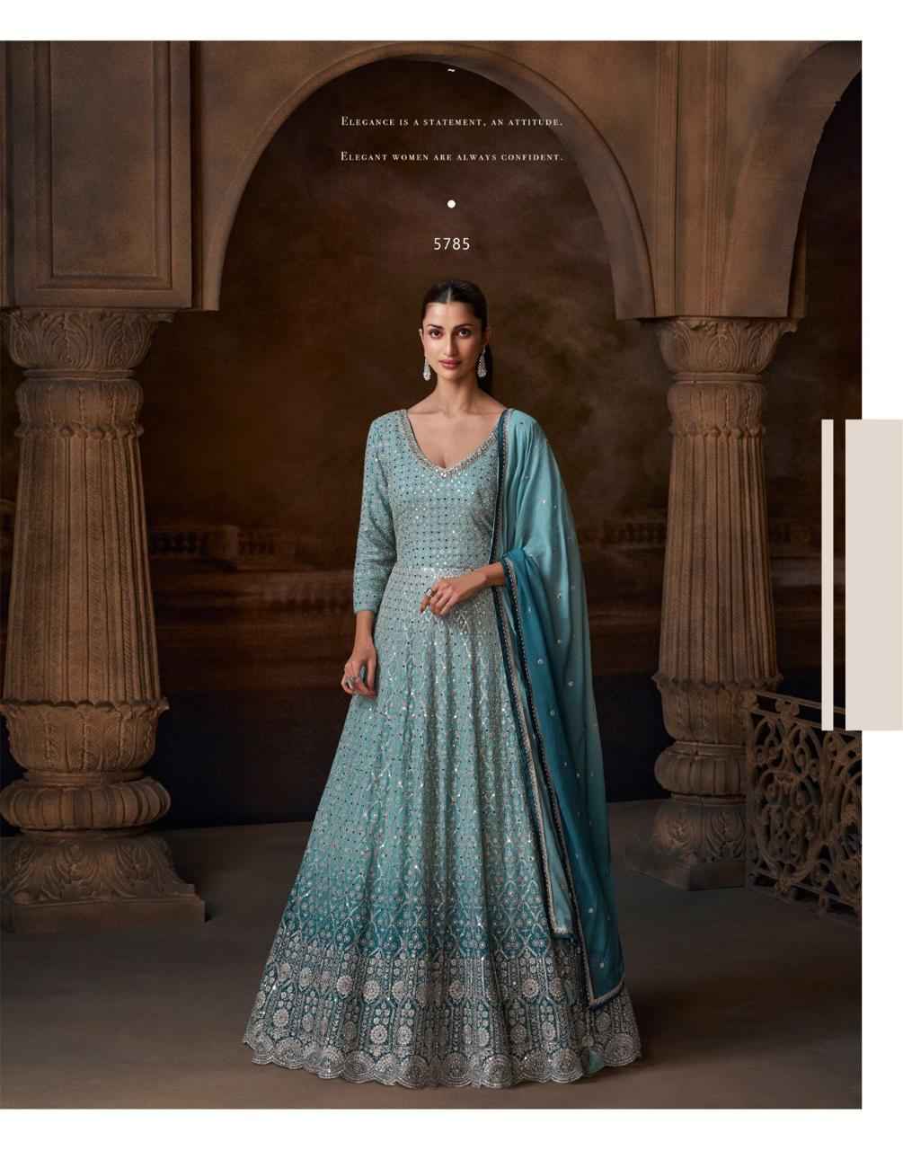 Sayuri Designer Avni Readymade Chinon Silk Dress 3 pcs Catalogue