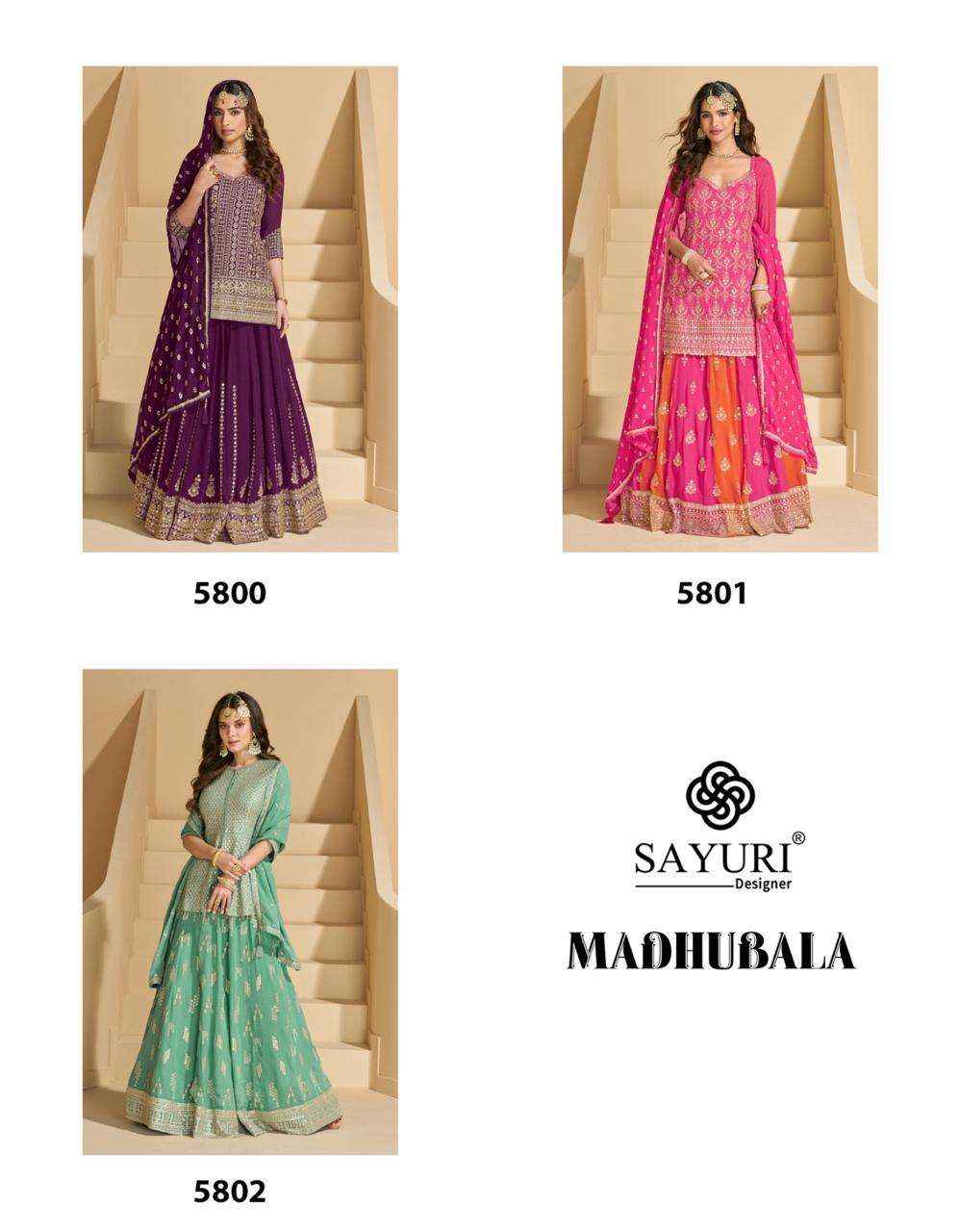 Sayuri Designer Madhubala Readymade Georgette Dress 3 pcs Catalogue