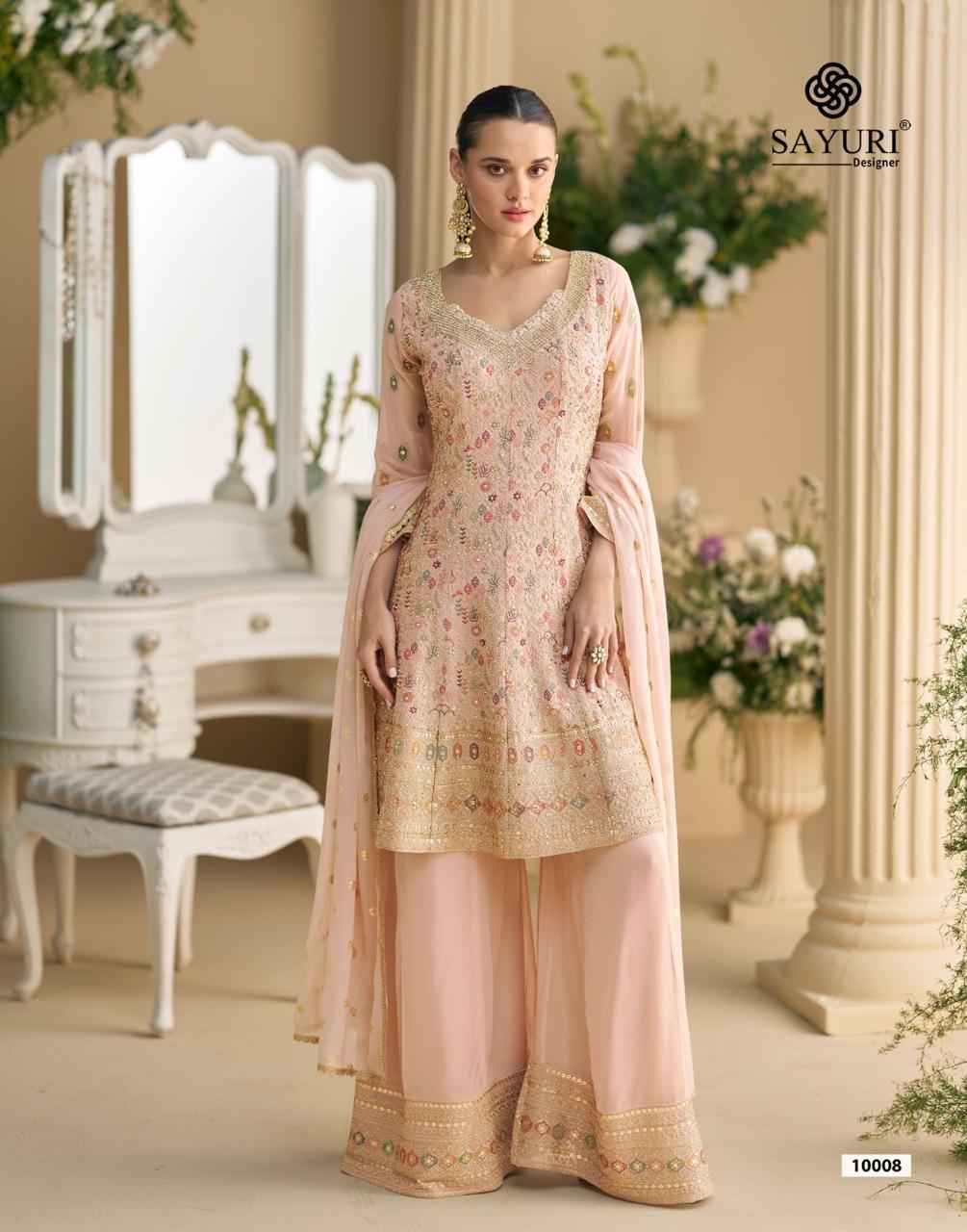 Sayuri Designer Mohini Readymade Georgette Dress (3 pcs Catalogue)