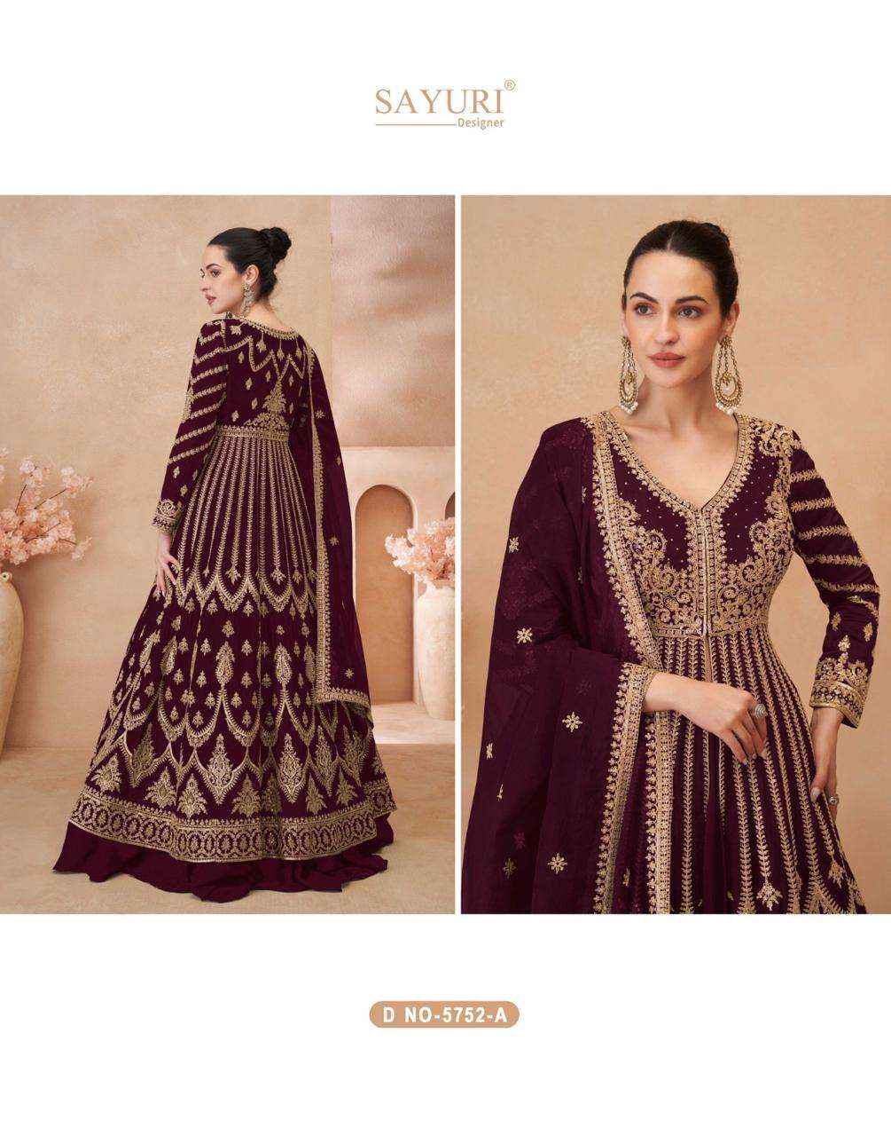 Sayuri Designer Naari Readymade Real Chinon Silk Dress (5 pcs Catalogue)