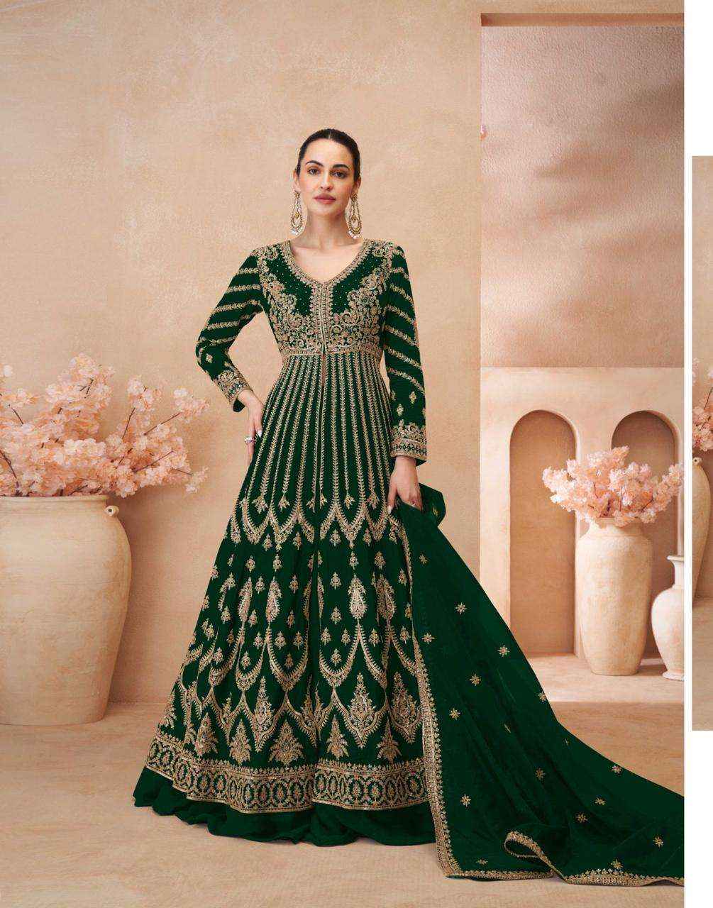 Sayuri Designer Naari Readymade Real Chinon Silk Dress (5 pcs Catalogue)
