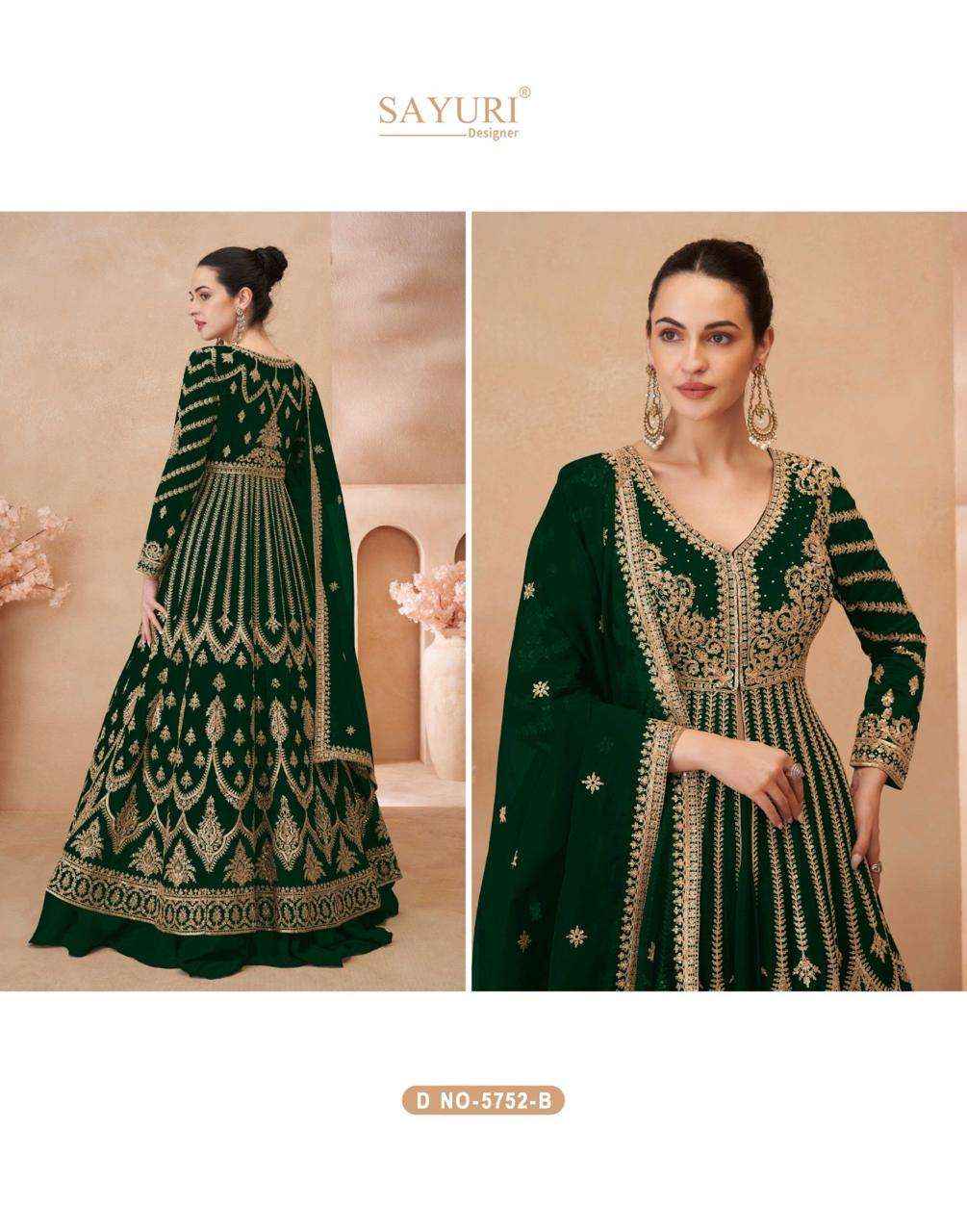 Sayuri Designer Naari Readymade Real Chinon Silk Dress (5 pcs Catalogue)