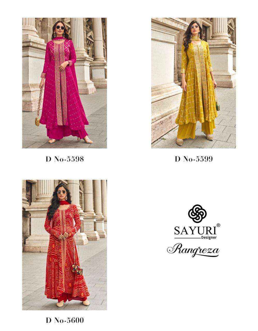 Sayuri Designer Rangreza Readymade Georgette Dress (3 pcs Catalogue)