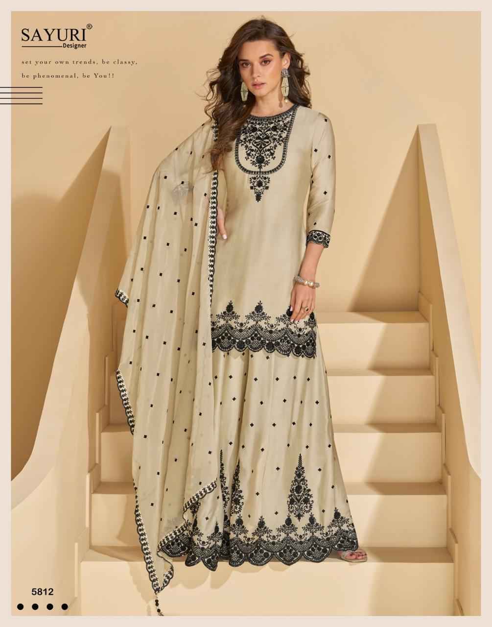 Sayuri Designer Reyna Readymade Chinon Silk Dress (2 pcs Catalogue)