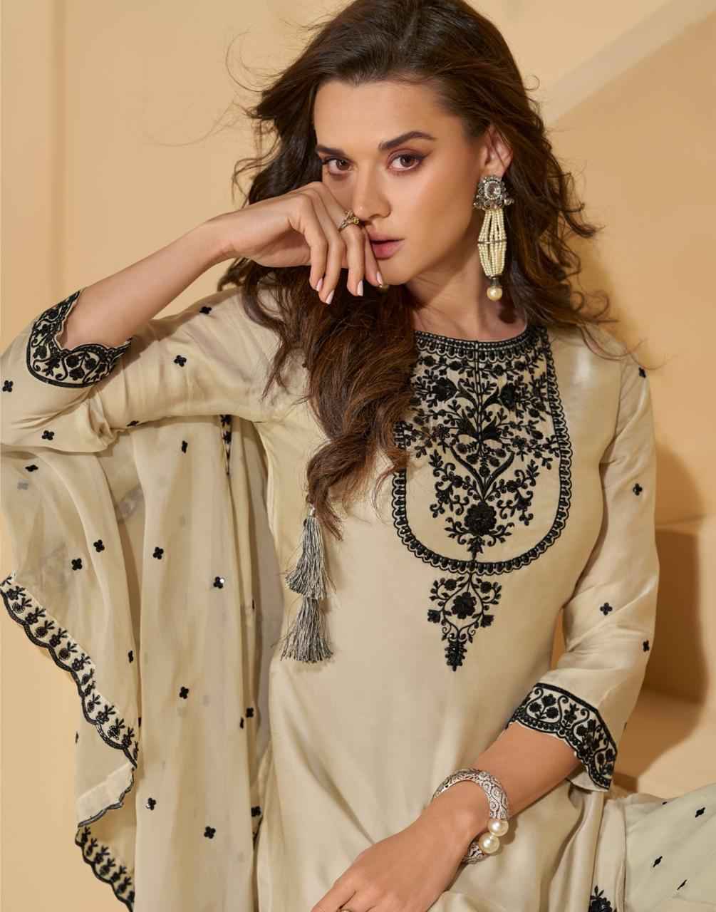 Sayuri Designer Reyna Readymade Chinon Silk Dress (2 pcs Catalogue)