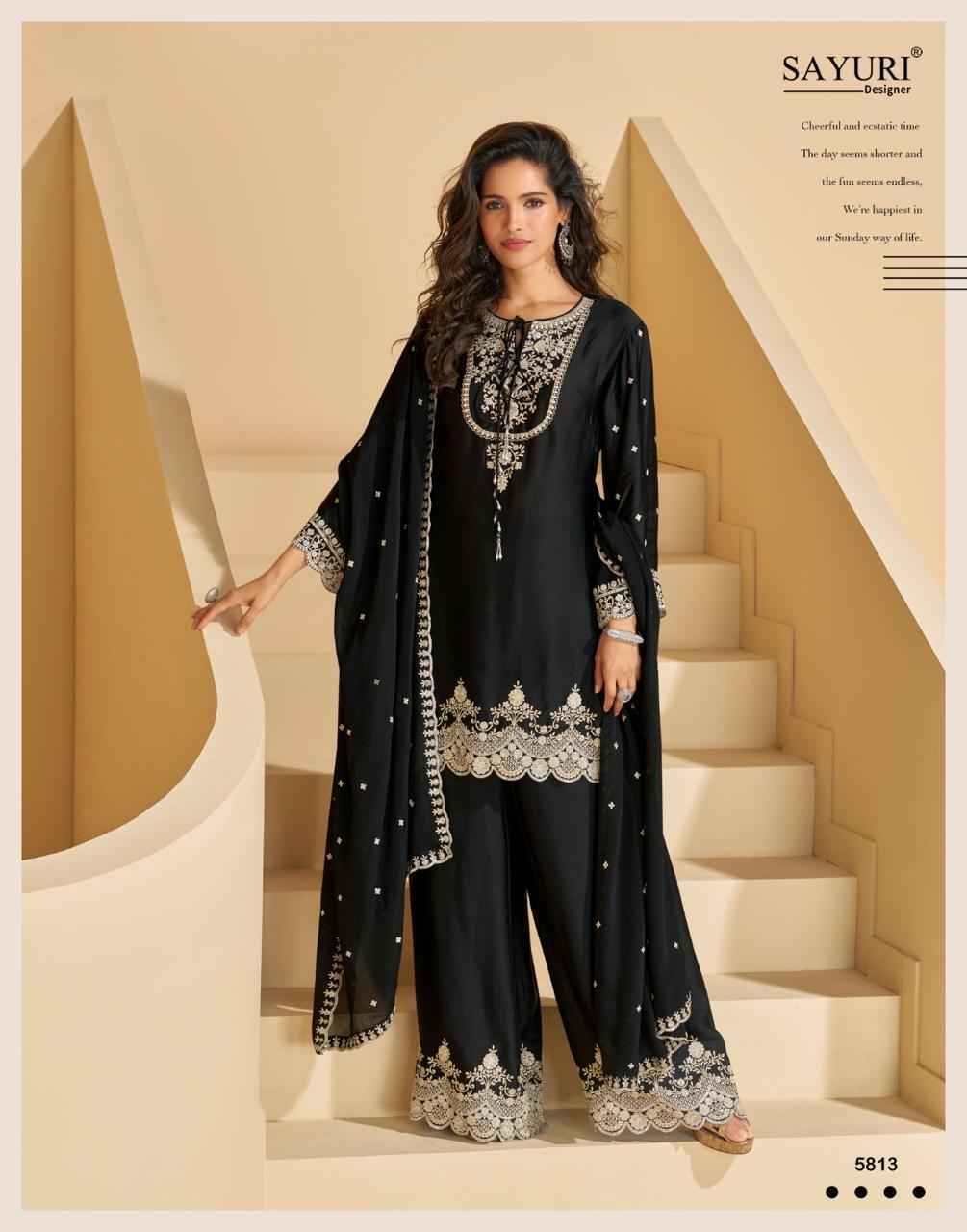Sayuri Designer Reyna Readymade Chinon Silk Dress (2 pcs Catalogue)