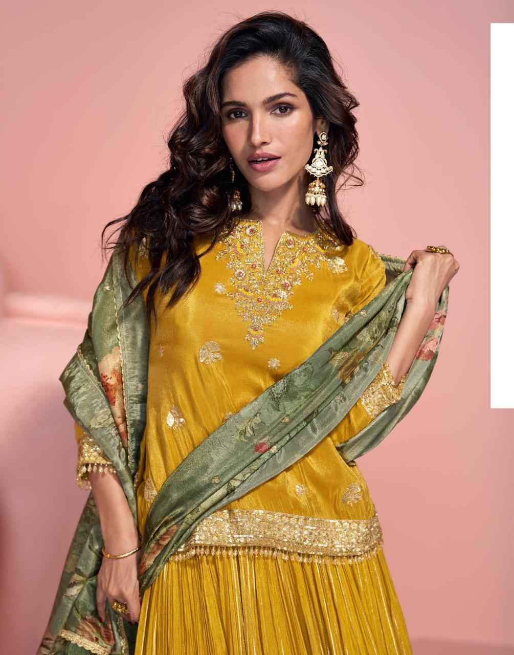 Sayuri Designer Sikha Readymade Viscouse Organza Silk Dress 3 pcs Catalogue
