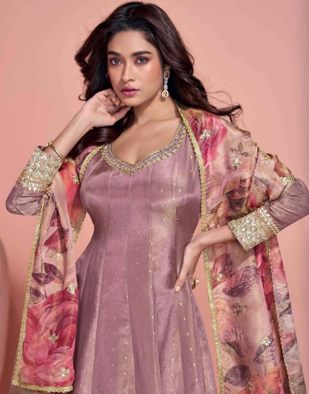 Sayuri Designer Sikha Readymade Viscouse Organza Silk Dress 3 pcs Catalogue