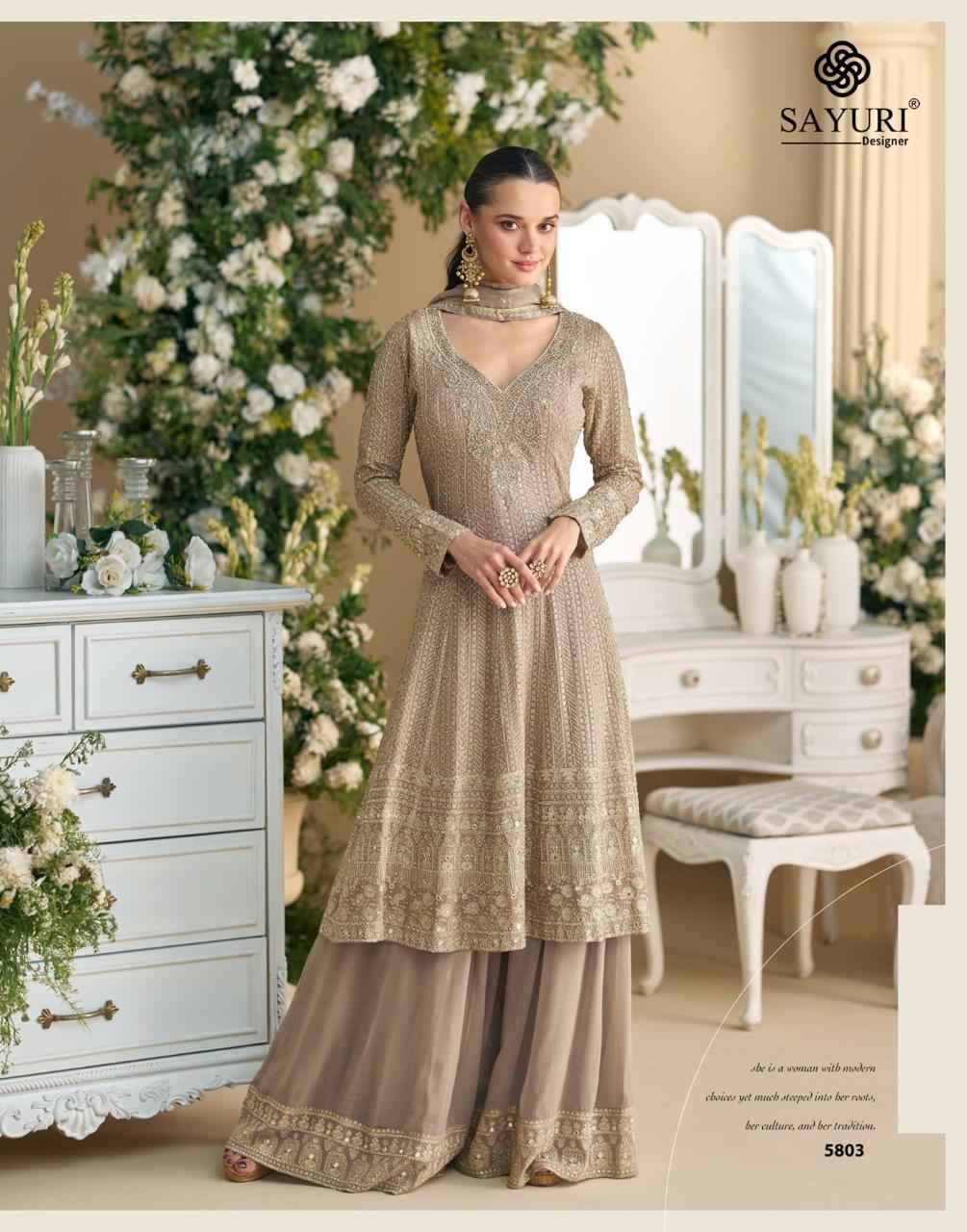 Sayuri Designer Virasat Readymade Georgette Dress 3 pcs Catalogue