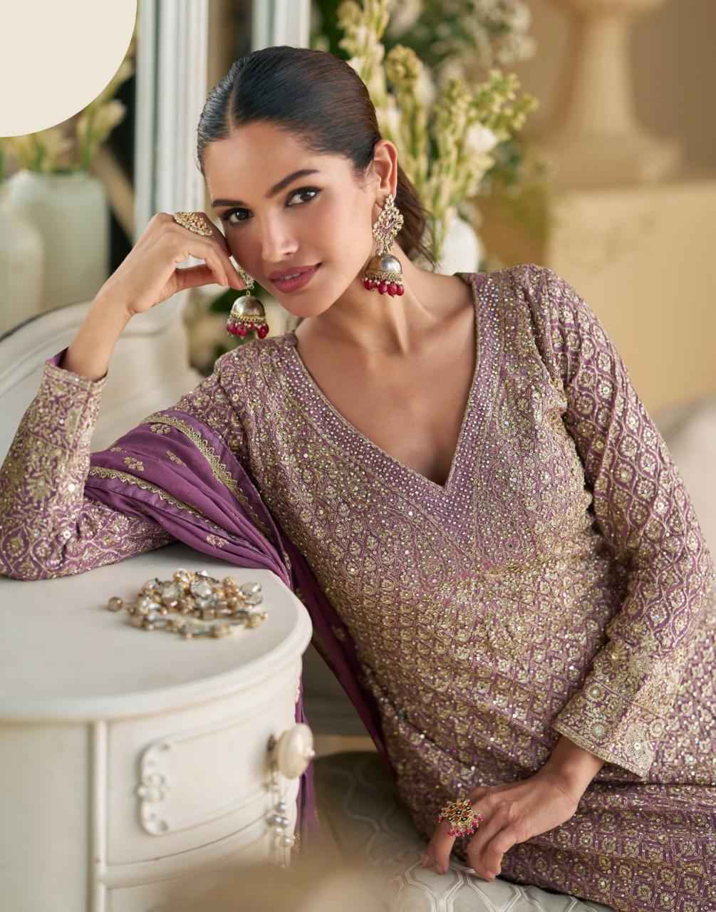 Sayuri Designer Virasat Readymade Georgette Dress 3 pcs Catalogue