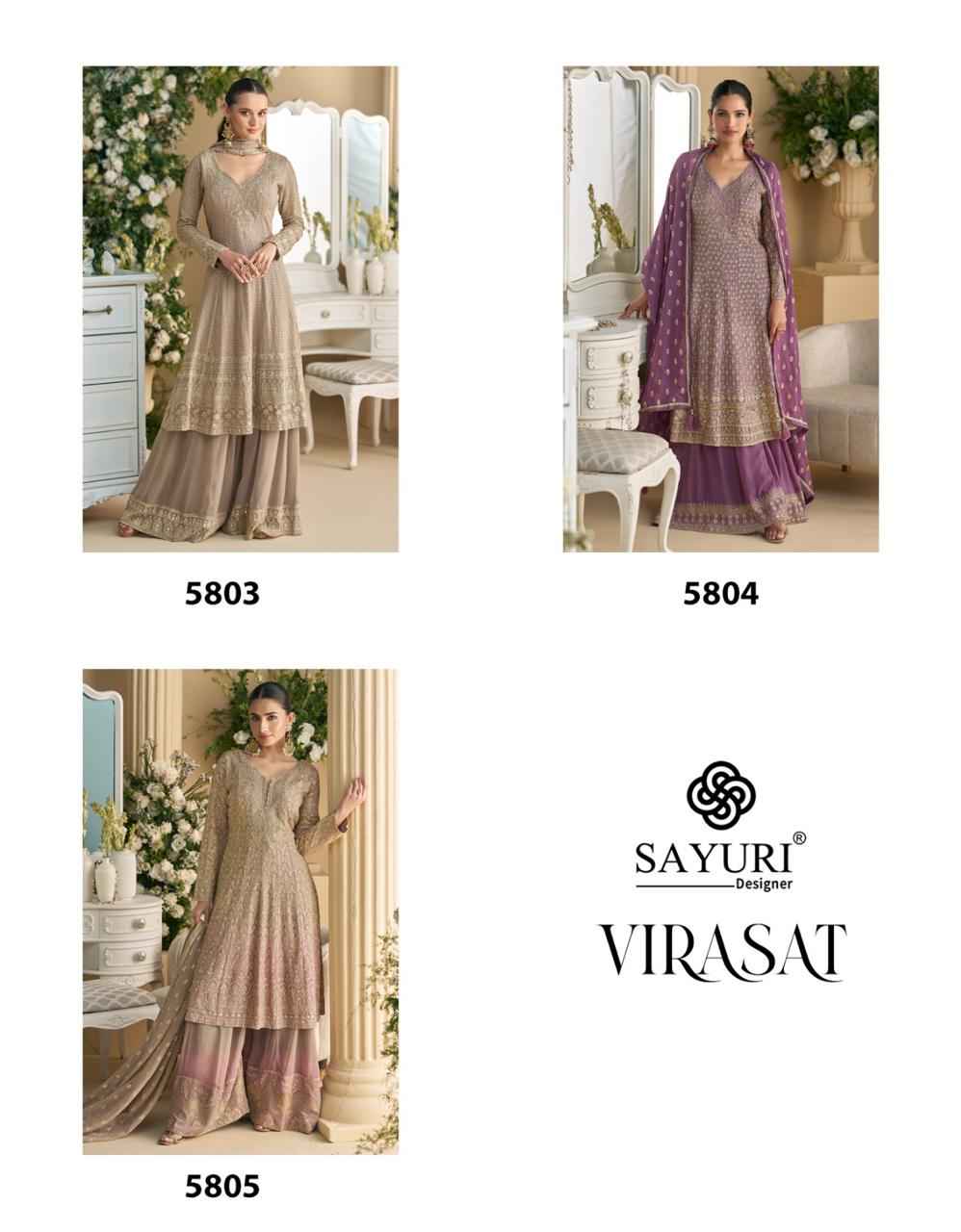 Sayuri Designer Virasat Readymade Georgette Dress 3 pcs Catalogue