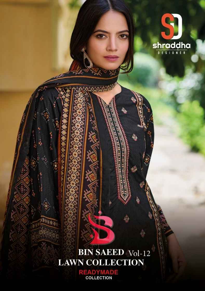Shraddha Designer Bin Saeed Vol 12 Readymade Cotton Dress 4 pcs Catalogue
